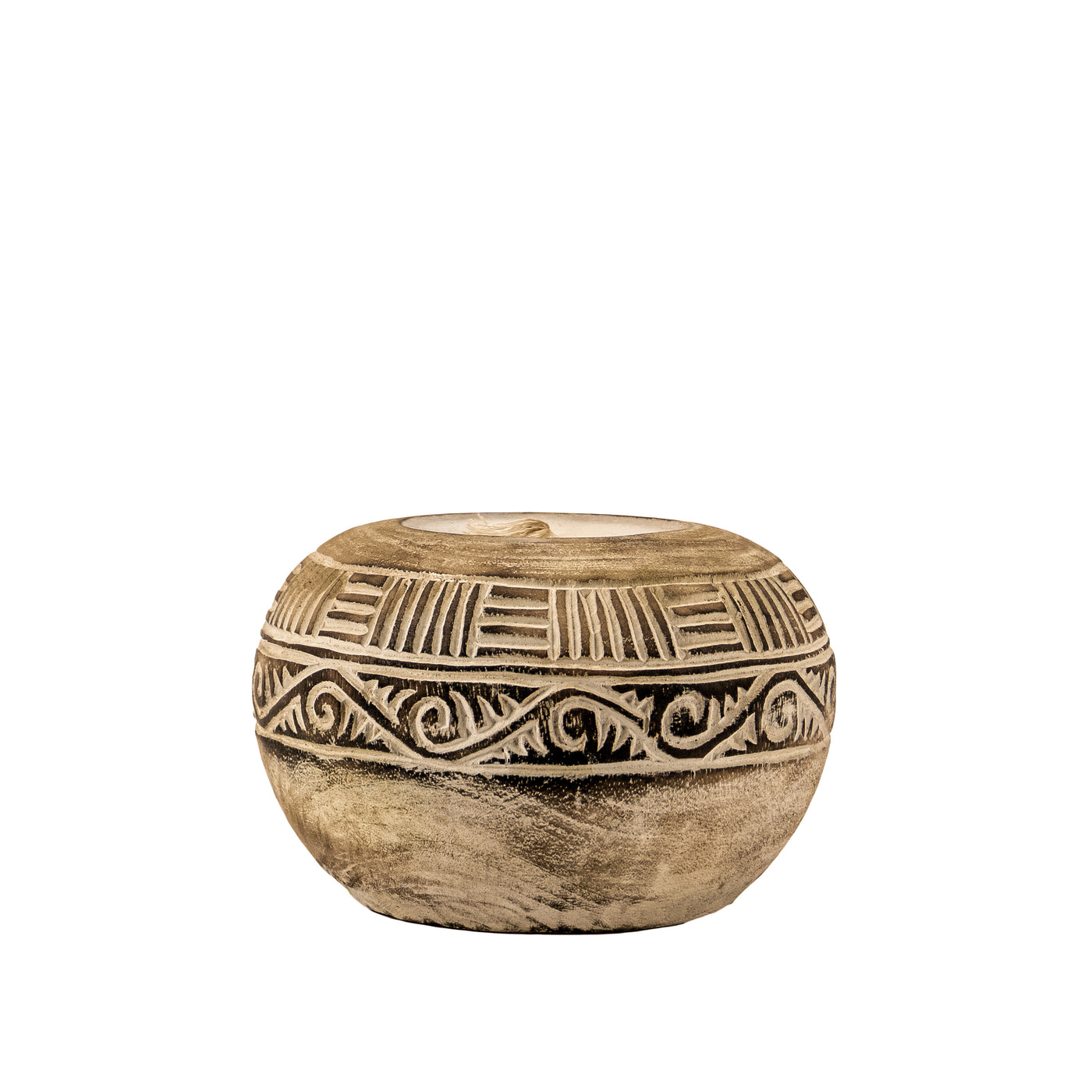 Engraved Wooden Candle of Bali