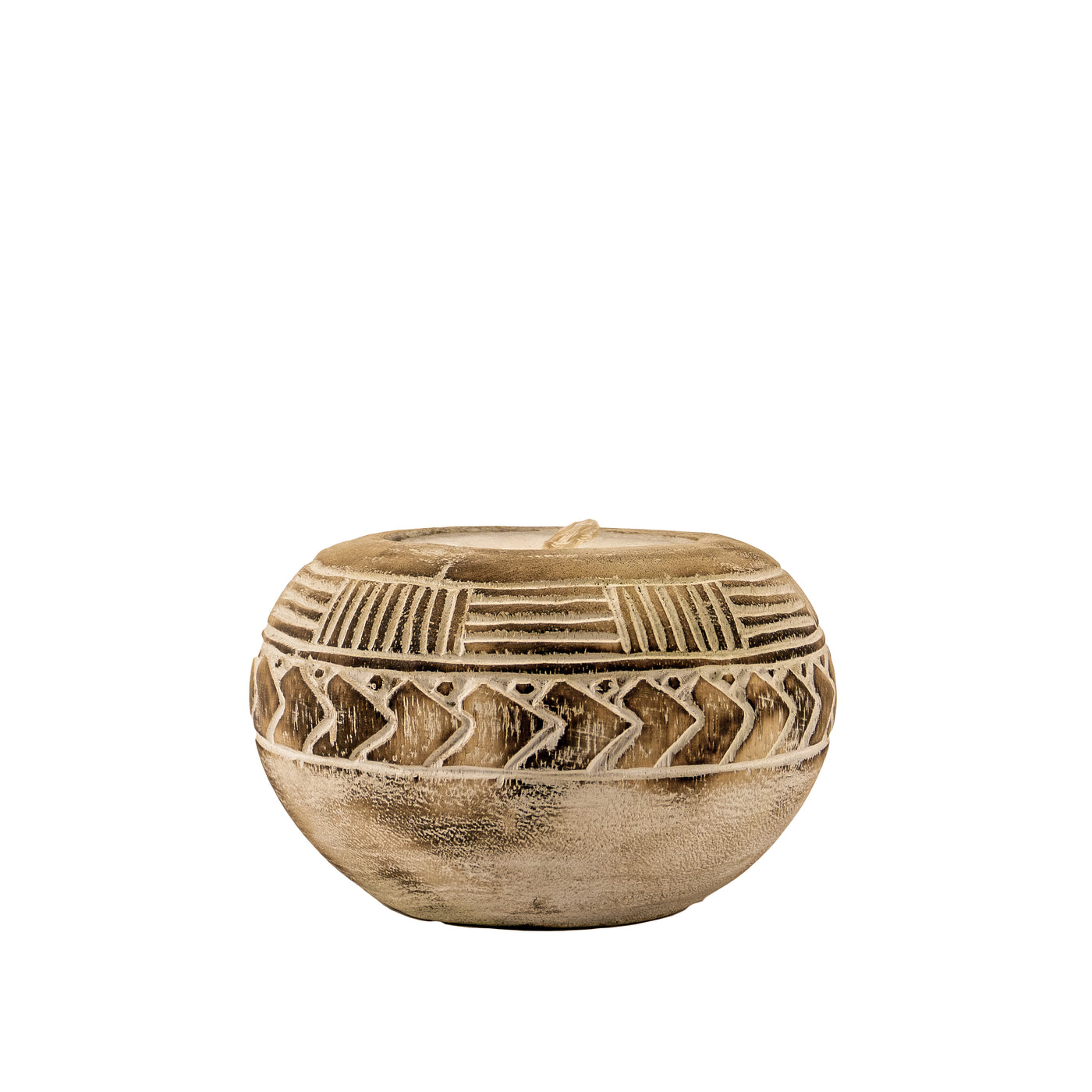 Engraved Wooden Candle of Bali