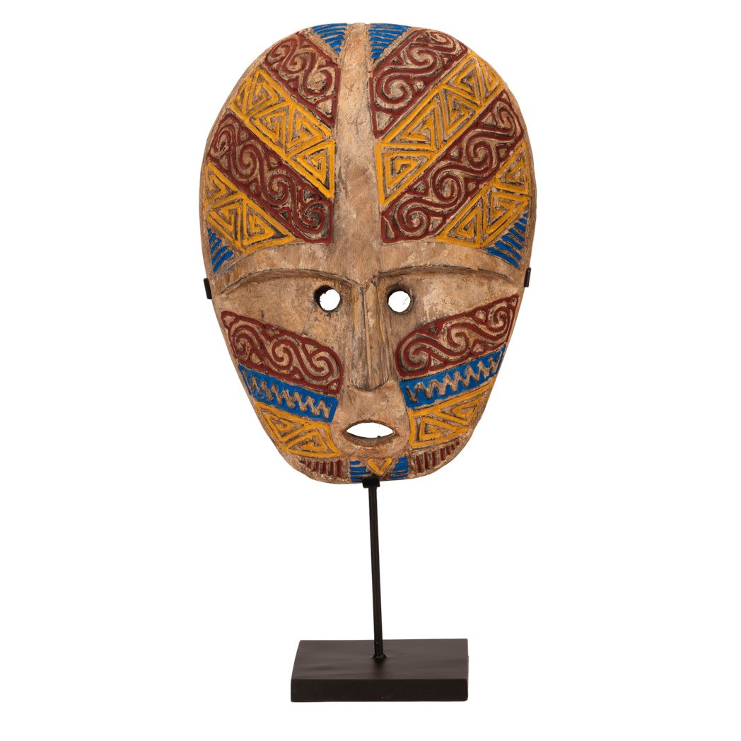 Timor Red, Blue & Yellow Tribal Mask