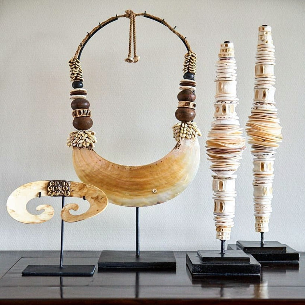 Papua Kima Shell and White Mother-of-Pearl Necklace